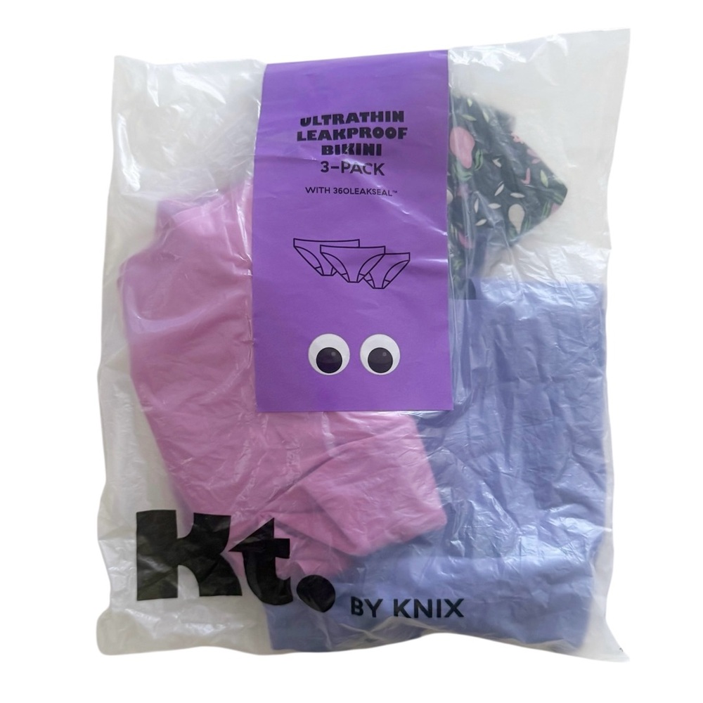 NEW 3 Pack Knix Ultrathin Leakproof Bikini Cut Underwear size Small